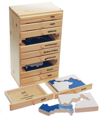 Alison's Montessori Land and Water Form Cabinet