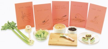 Cookin' cards: individualized cooking recipes. (Photo from Montessori Services)