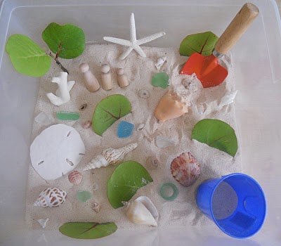 Beach Sensory Tub (Photo from Counting Coconuts)