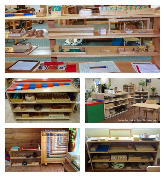 Montessori Math Shelves