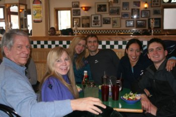 Terry, Deb, Christina, Tom, Chea, and Will at Pazzo's Pizzeria in Vail, January 1, 2010.