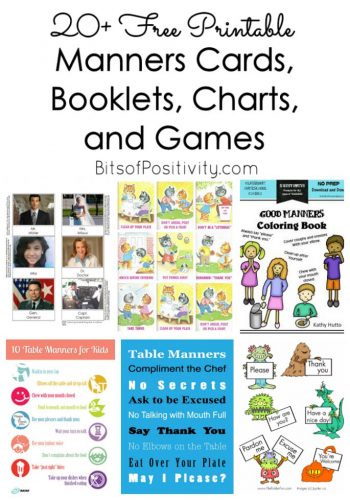 Good Table Manners Chart