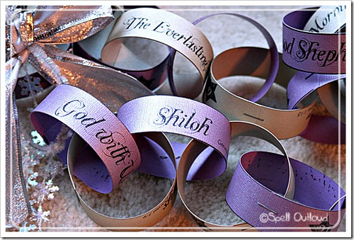 Names of Jesus Advent Chain (Photo from Spell Outloud)