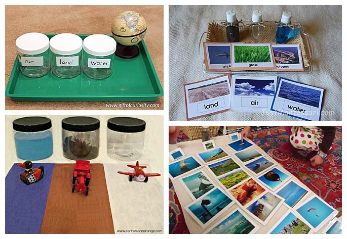 Land, Air, and Water Sorting Activities