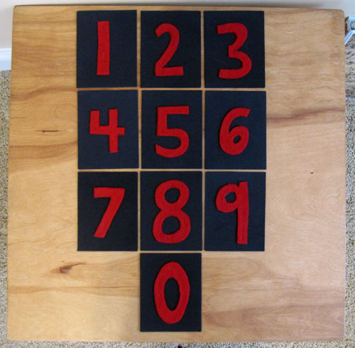 DIY Felt Numerals from Our Montessori Home