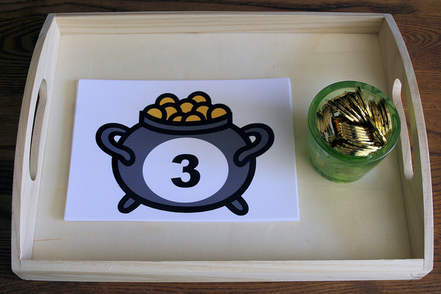 Counting Leprechaun Gold Tray