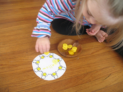 Montessori-Inspired Color- and Fine-Motor Work (Photo from We Can Do All Things)