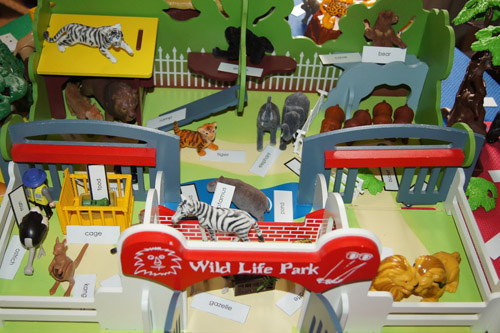 Miniature Zoo Environment for Reading and Grammar (Photo from Making Montessori Ours)