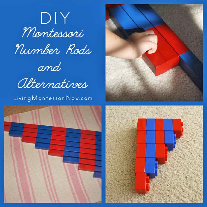 DIY Montessori Number Rods and Alternatives