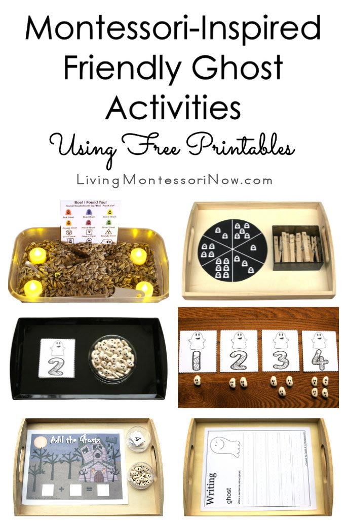 Montessori-Inspired Friendly Ghost Activities Using Free Printables