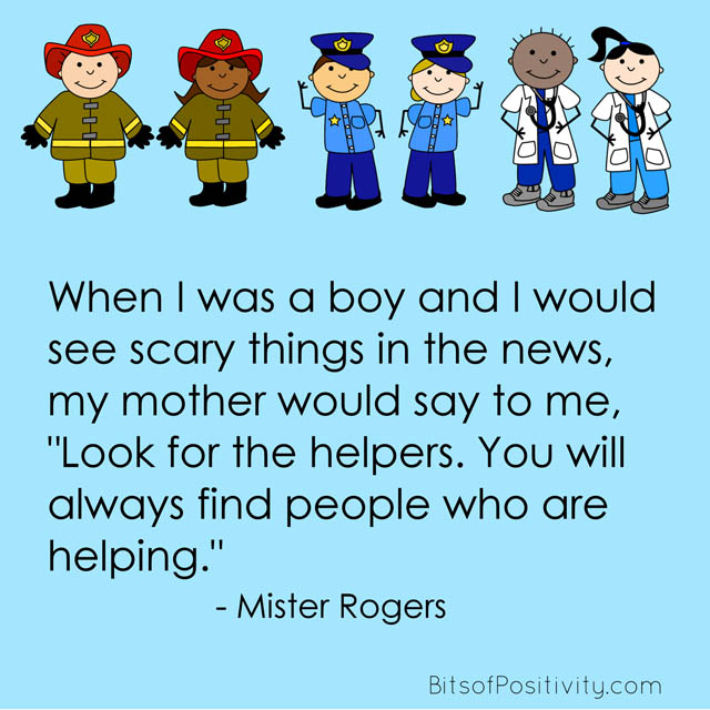 "Look for the Helpers" Mister Rogers Word Art Freebie