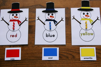Montessori-Inspired Snowman Color Activities