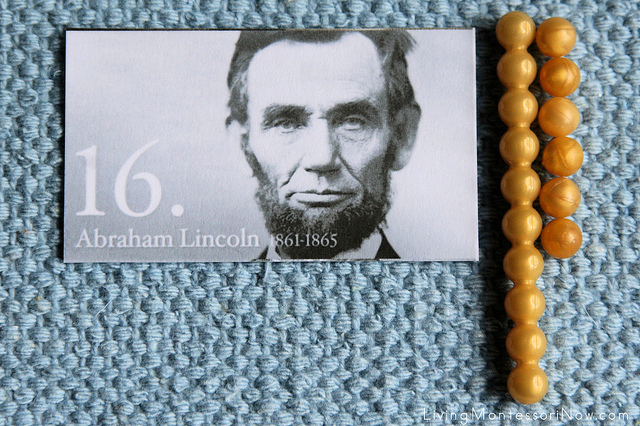 President Number Order Bead Layout