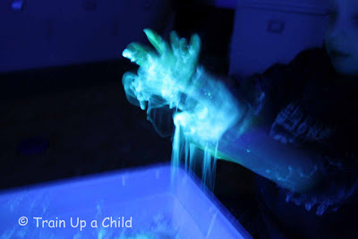 Glowing Oobleck (Photo from Train Up a Child)