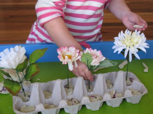 Create a Spring Play Dough Garden (Photo from Learning 4 Kids)