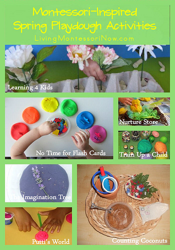 Montessori-Inspired Spring Playdough Activities