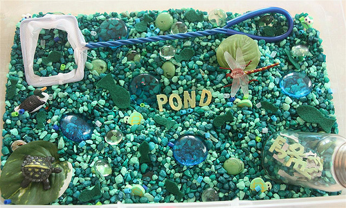 Pond Sensory Tub (Photo from Counting Coconuts)