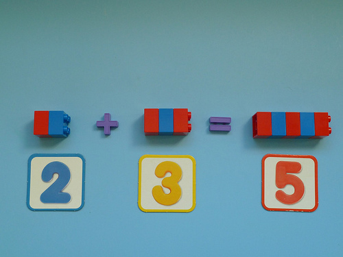 Montessori Activity - Teaching Addition with Lego Brick Number Rods from Elaine Ng Friis