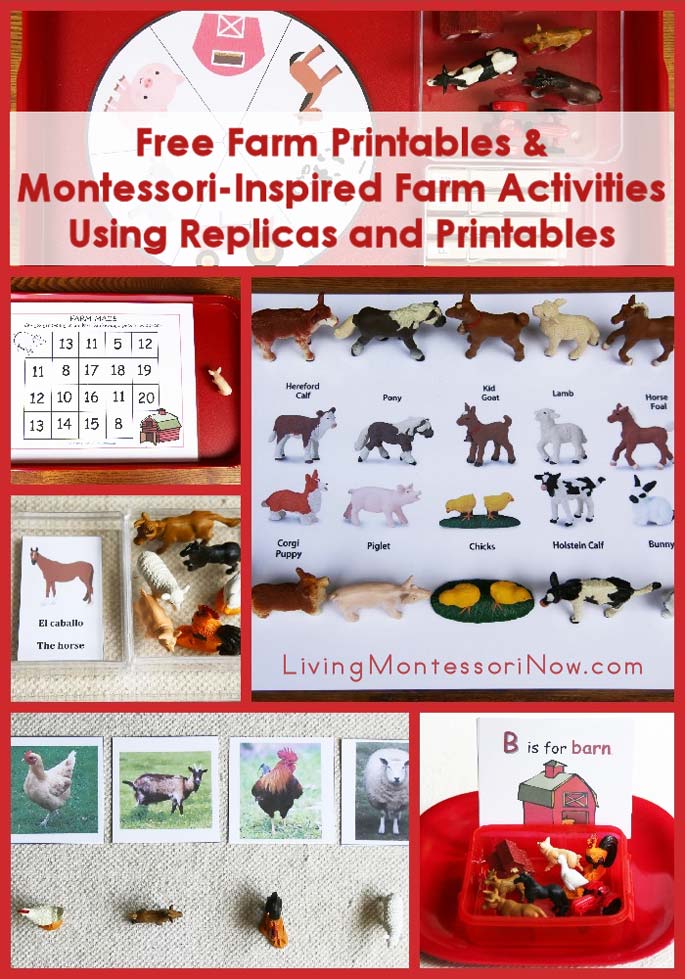 Free Farm Printables and Montessori-Inspired Farm Activities Using Replicas and Printables