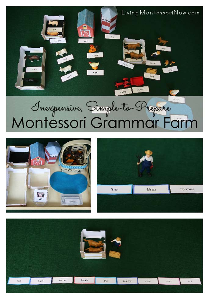 Inexpensive, Simple-to-Prepare Montessori Grammar Farm