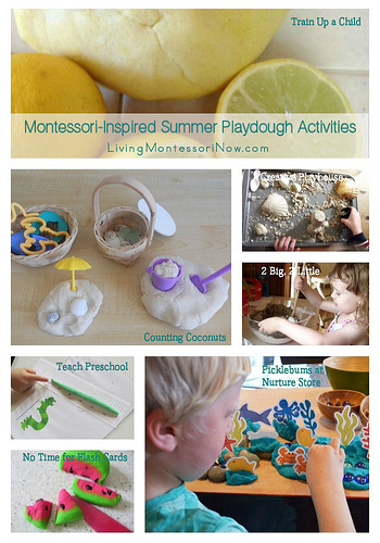 Montessori-Inspired Summer Playdough Activities