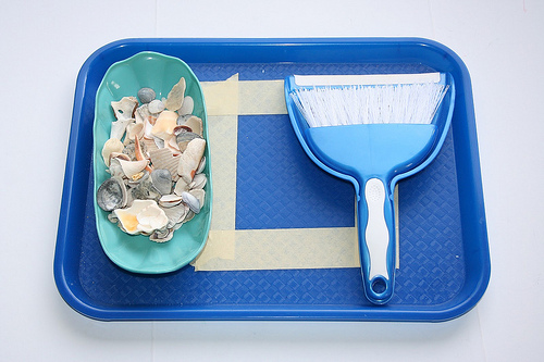 Sweeping Seashell Pieces (Photo from Our Country Road)