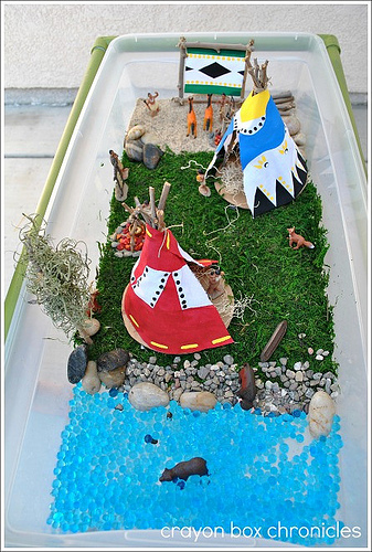 Native American Small World and Sensory Play (Photo from Crayon Box Chronicles)