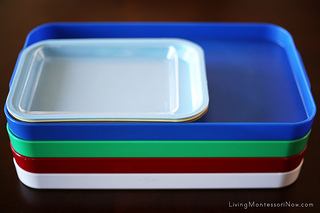 Large Plastic Tray - Montessori Services