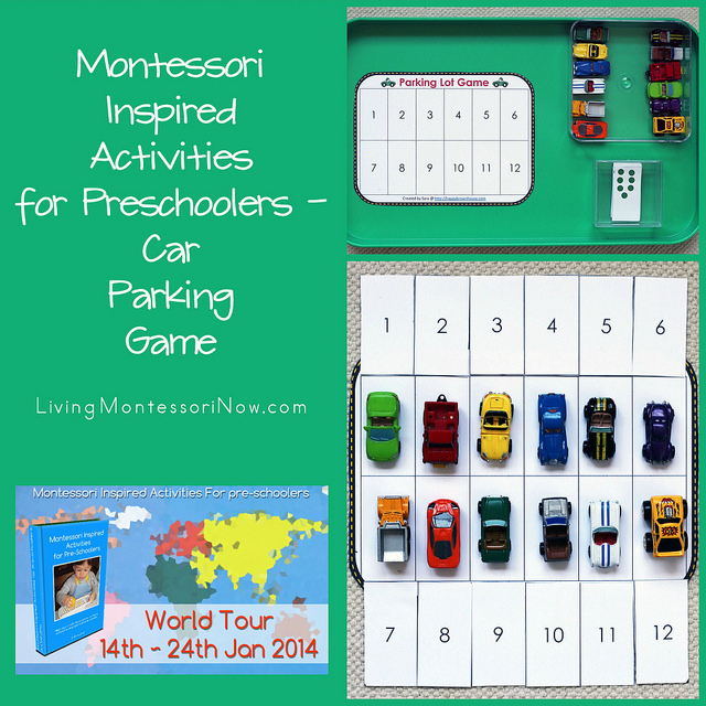 Montessori Inspired Activities for Pre-Schoolers: Car Parking Game