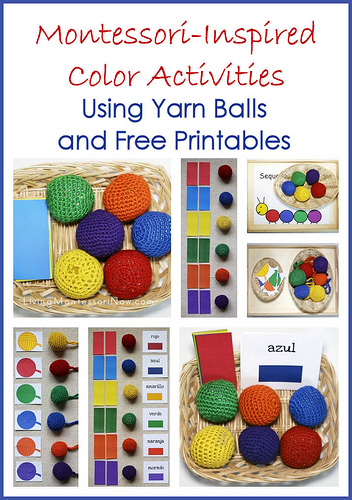 Montessori-Inspired Color Activities Using Yarn Balls and Free Printables