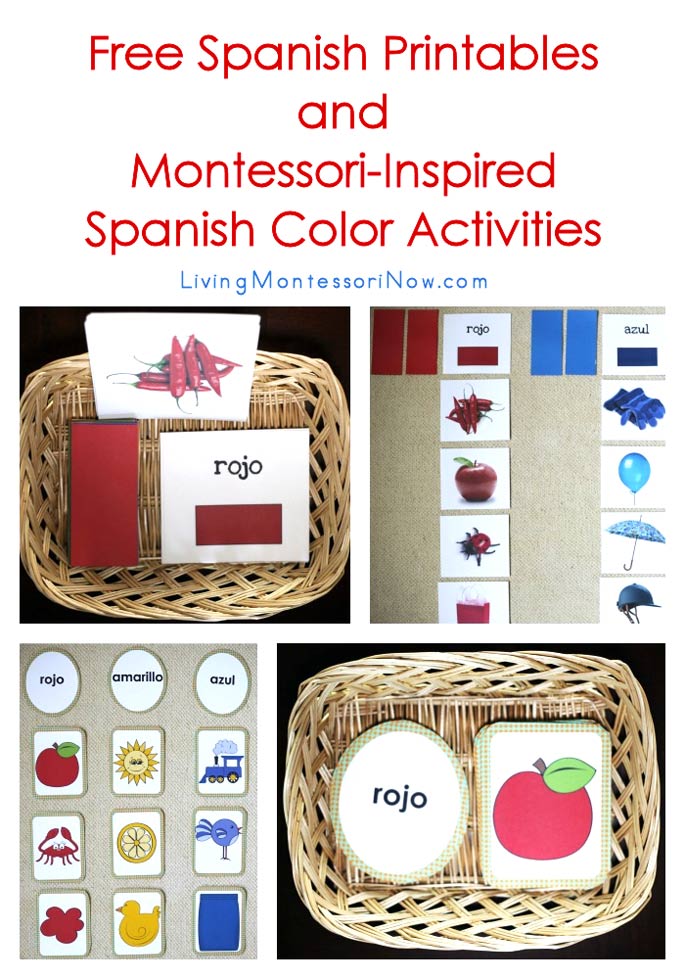 free spanish printables and montessori inspired spanish color activities