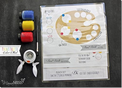 Paint Palette Mixing (Photo from Mama Miss)