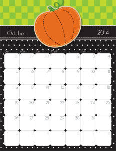 2014 October Calendar from iMom