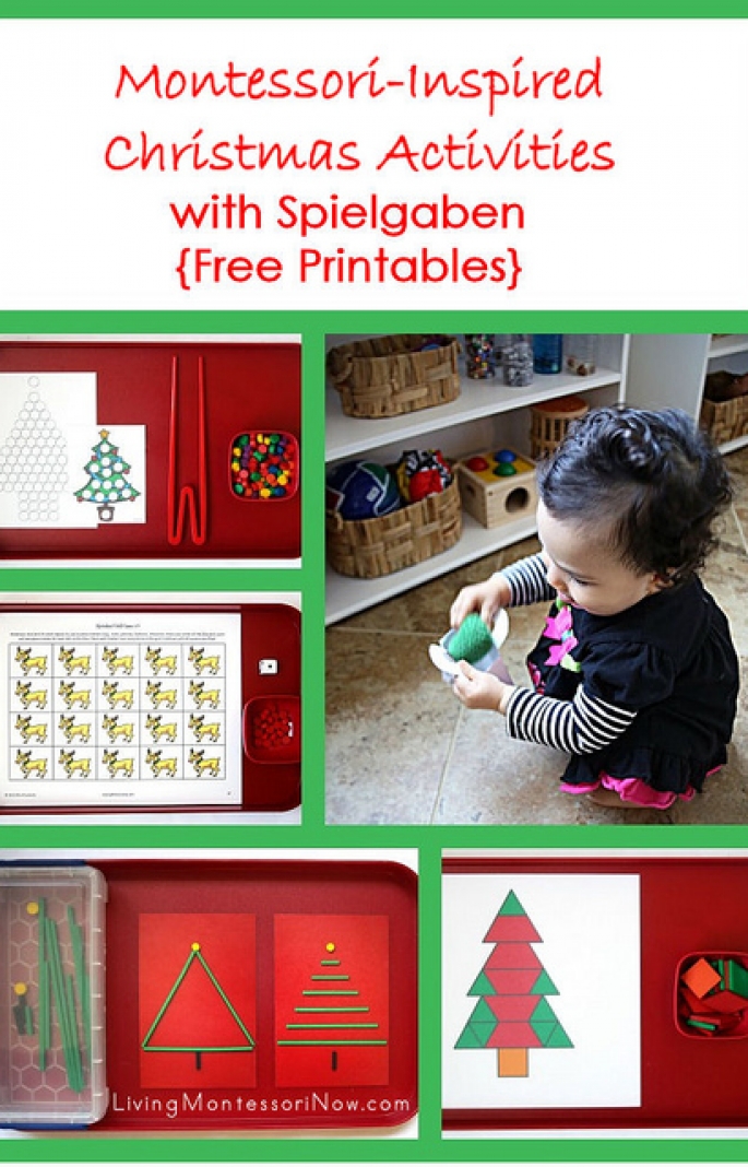 Montessori-Inspired Christmas Activities with Spielgaben {Free Printables}