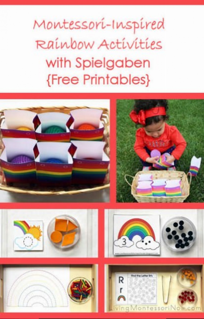 Montessori-Inspired Rainbow Activities with Spielgaben {Free Printables}
