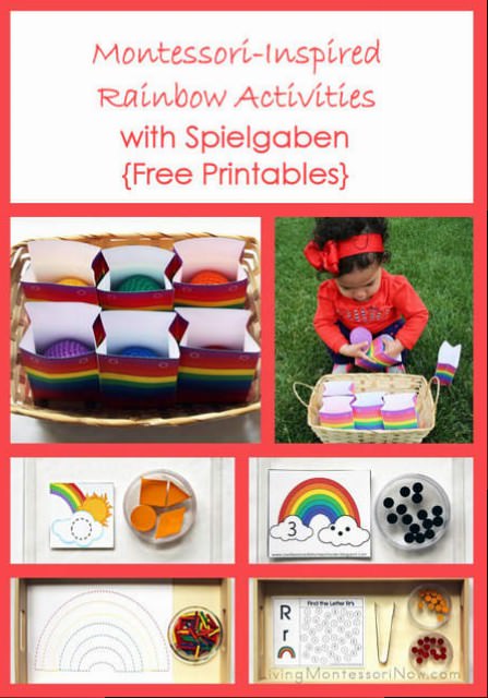Montessori-Inspired Rainbow Activities with Spielgaben {Free Printables}