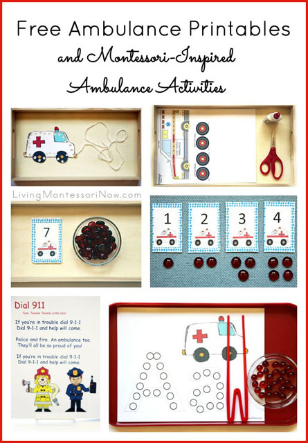 Free Ambulance Printables and Montessori-Inspired Ambulance Activities