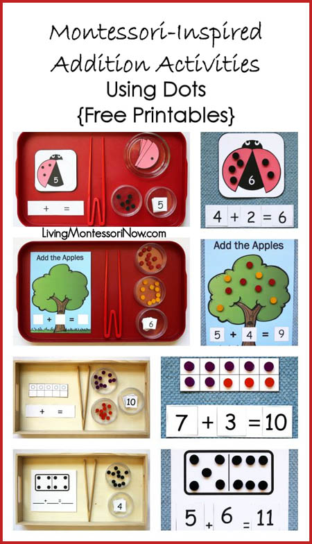 https://livingmontessorinow.com/montessori-monday-montessori-inspired-addition-activities-using-dots-free-printables/