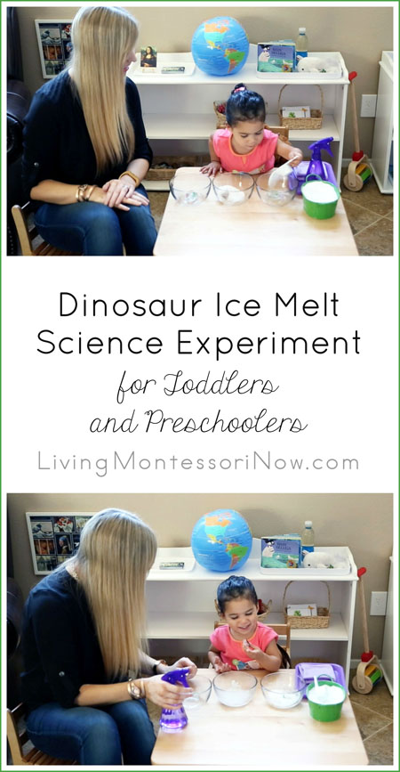 Dinosaur Ice Melt Science Experiment for Toddlers and Preschoolers