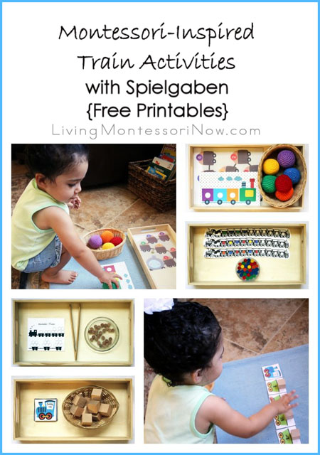 Montessori-Inspired Train Activities with Spielgaben {Free Printables}