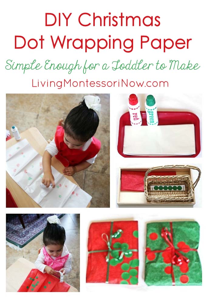 DIY Christmas Dot Wrapping Paper