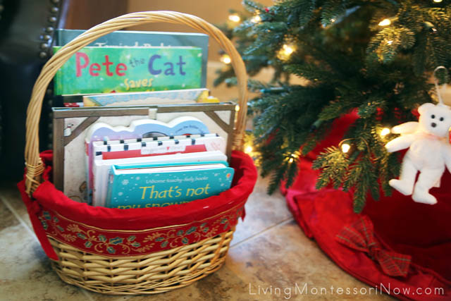 Christmas Book Basket for Those of Us Who Just CAN'T Do a Christmas Book Countdown