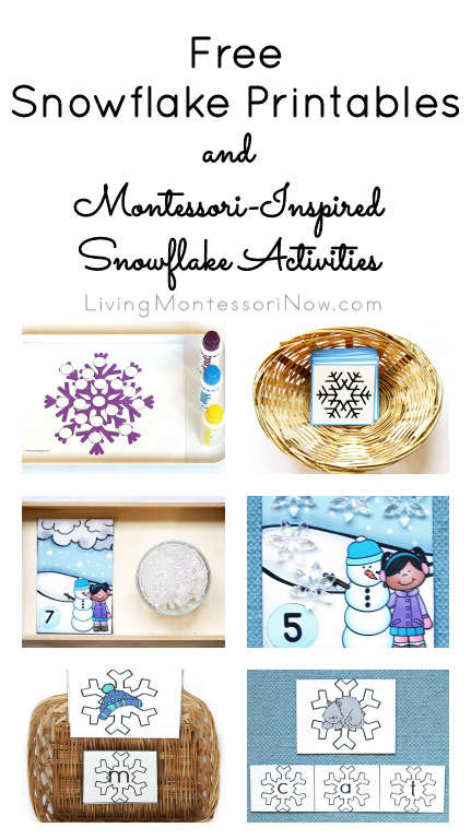 Free Snowflake Printables and Montessori-Inspired Snowflake Activities