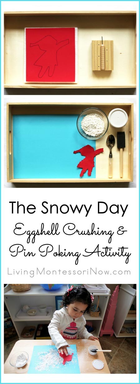 The Snowy Day Eggshell Crushing & Pin Poking Activity