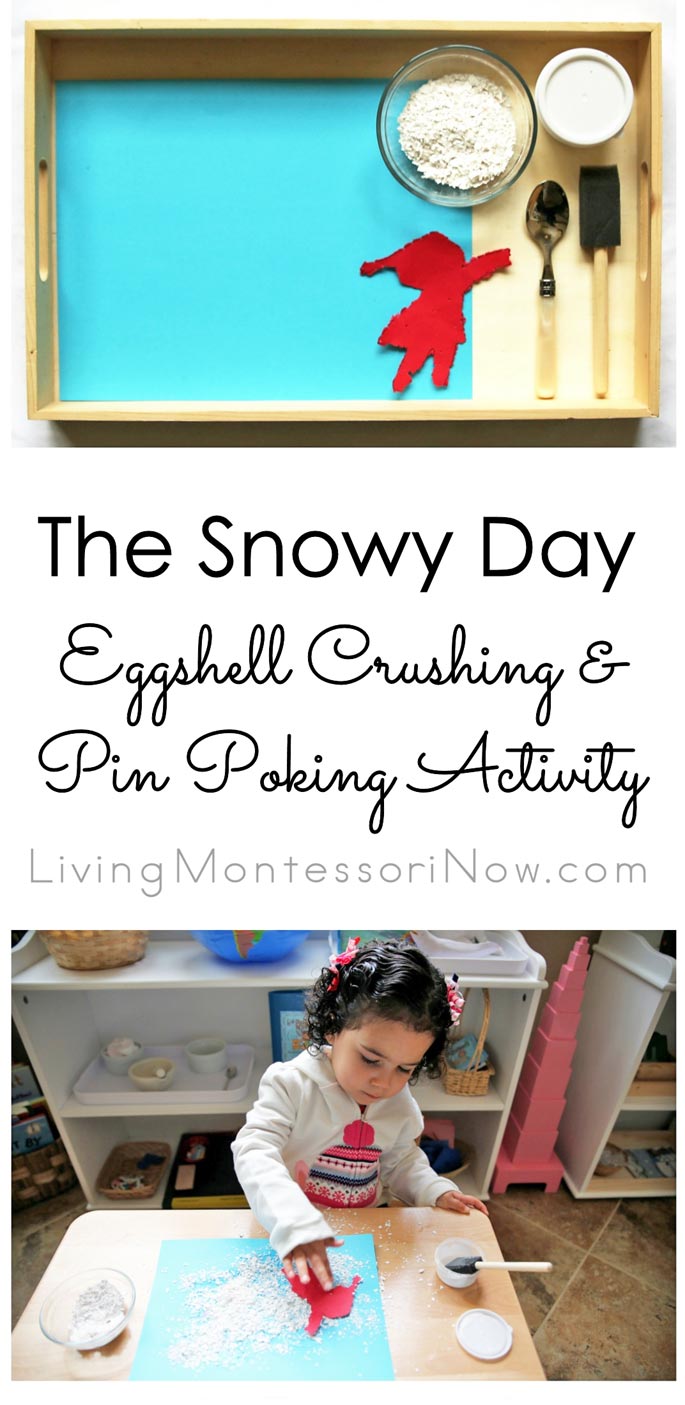 The Snowy Day Eggshell Crushing and Pin Poking Activity