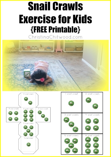 Snail Crawls Exercise for Kids (Free Printable)