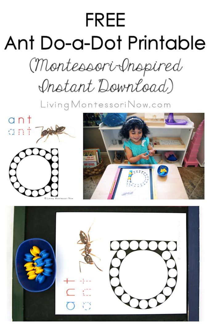 FREE Ant Do-a-Dot Printable {Montessori-Inspired Instant Download}