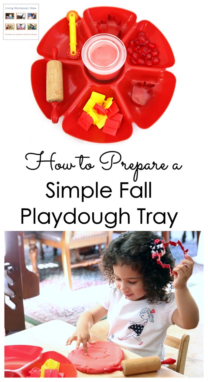 How to Prepare a Simple Fall Playdough Tray