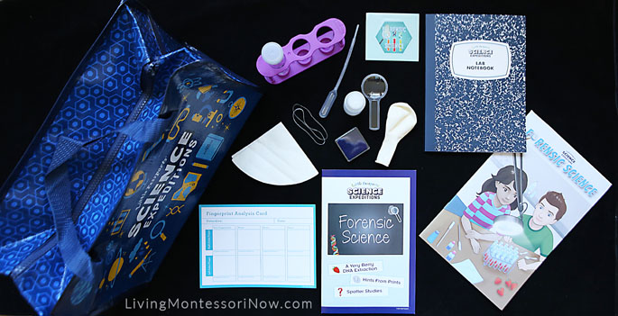 Contents of Little Passports Science Expeditions First Month Package