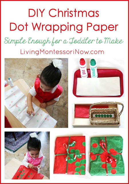 DIY Christmas Dot Wrapping Paper